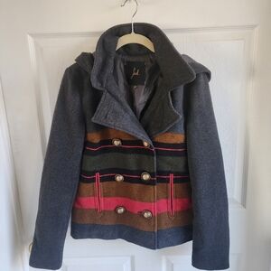 Jack by BB Dakota Cromwell Striped Peacoat